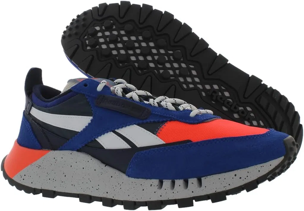 Женские классические кожаные кроссовки Reebok, 2-Black Royal Crimson — фото 2