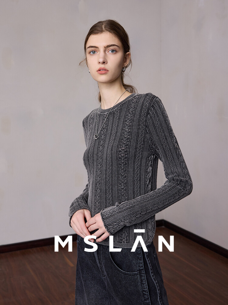 

Свитер Dune Wasteland Style MSlan 24 с потертостями и градиентом, серый