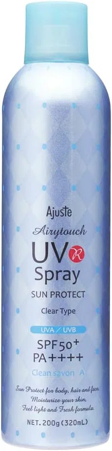 Спрей-санскрин Ajuste UV Spray SPF50+ PA+++ 200 г, голубой — фото 2