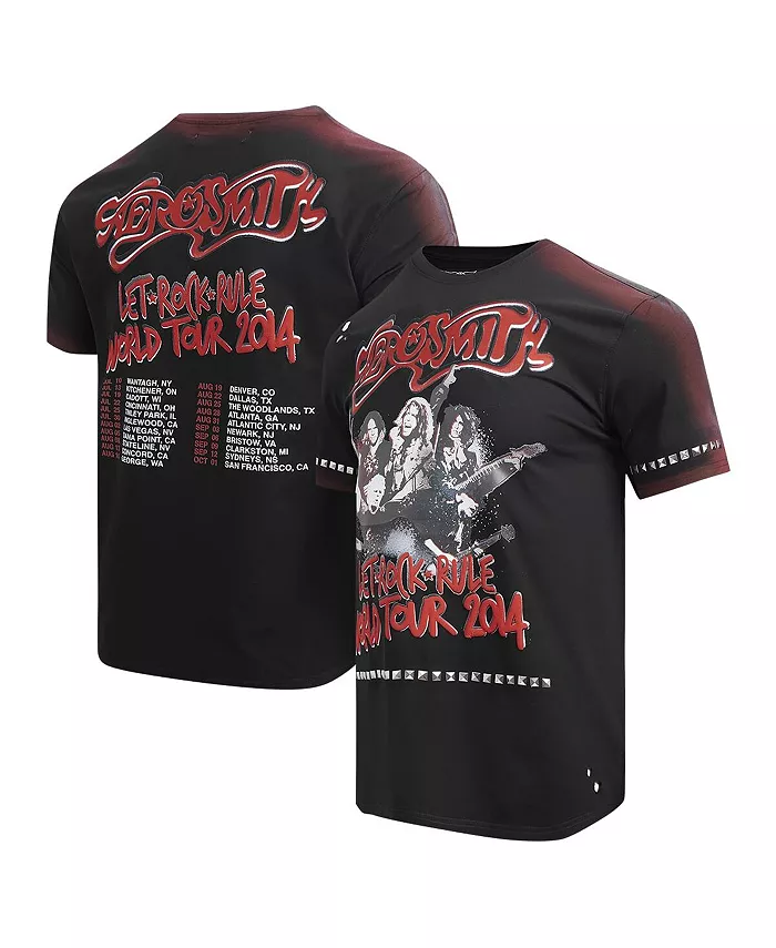 

Мужская черная футболка Aerosmith Let Rock Rule the World Tour Freeze Max