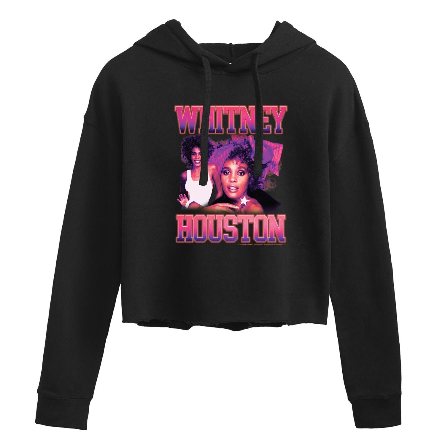 

Укороченное худи для юниоров Whitney Houston Vintage Licensed Character, черный
