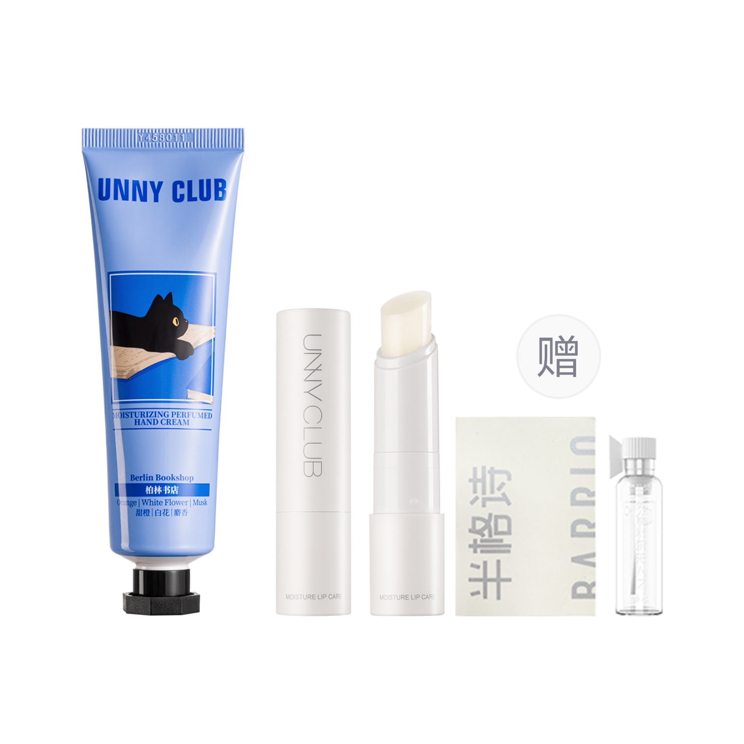 

Бальзам для губ и крем для рук unny набор для ухода за телом с защитой от трещин 4г+58г UNNY CLUB, [Hand Cream Berlin Bookstore 58g+Shiro Lip Balm 4g]Complimentary Perfume Sample