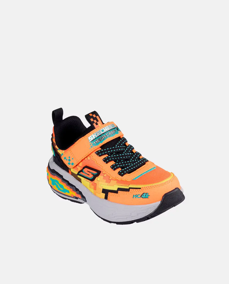 

Детские кроссовки с мега крафтовым дизайном Skechers, оранжевый