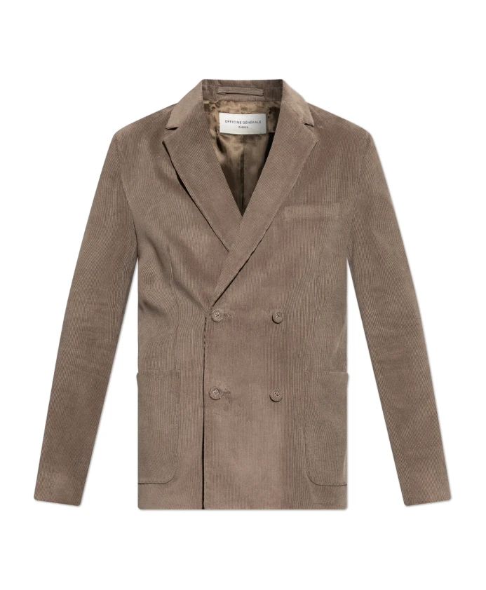 

Вельветовый блейзер Officine Gãnãrale, коричневый