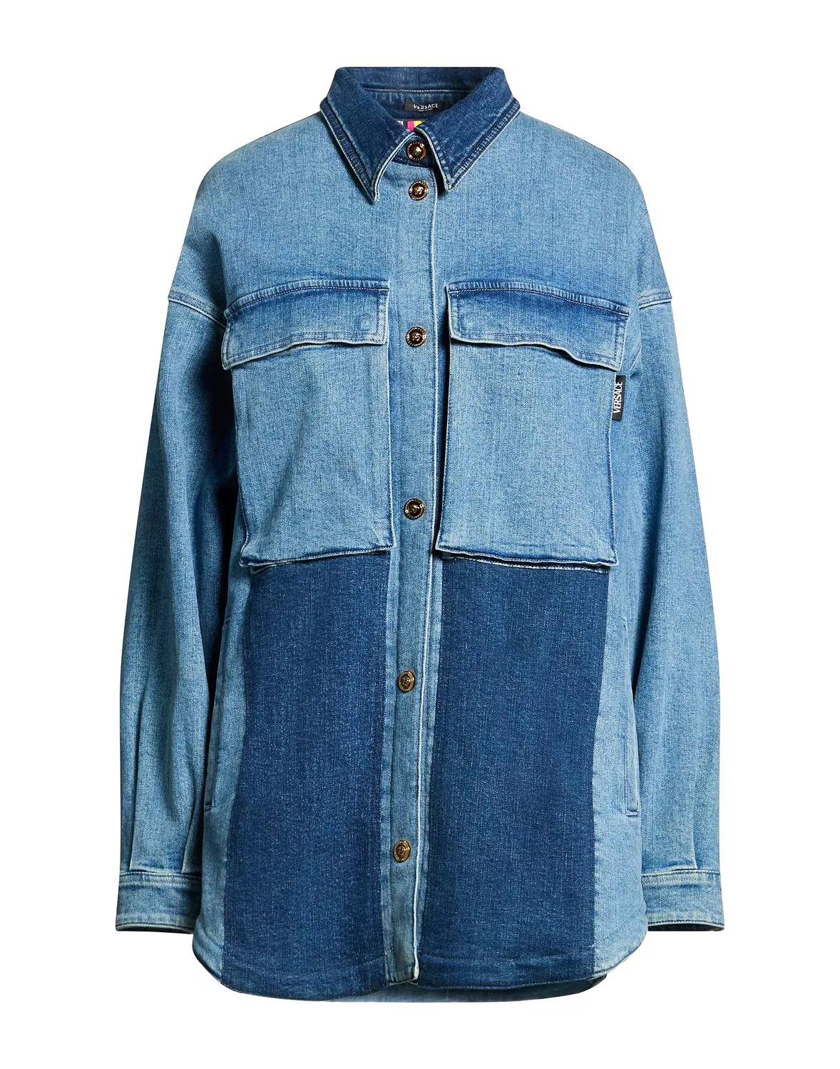 Джинсовая overshirt VERSACE синий