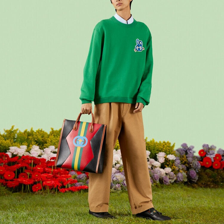 Брюки повседневные Gucci мужские, бежевые — фото 2