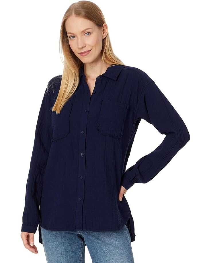 

Рубашка Mod-o-doc Long Sleeve Button-Up, цвет Navy Licorice