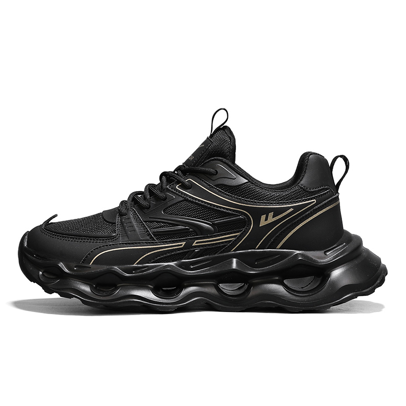 

WARRIOR Мужские низкие массивные кроссовки Black/Gold, цвет Black/Gold
