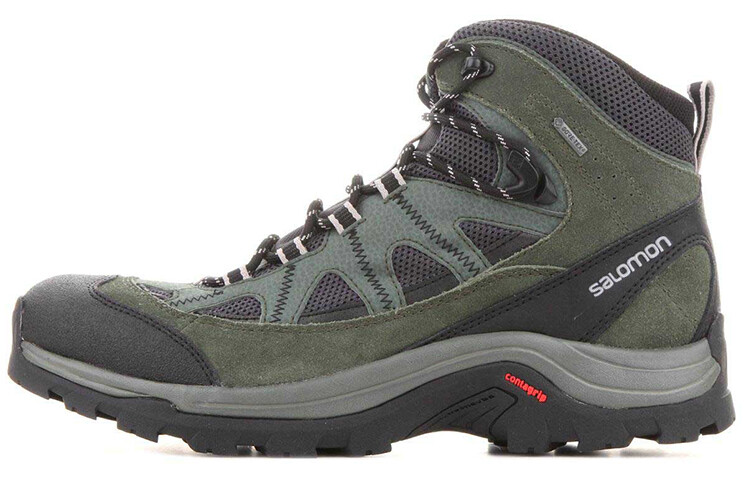 

X Ward Hiking Shoes Men High-top Серый/Зеленый Salomon