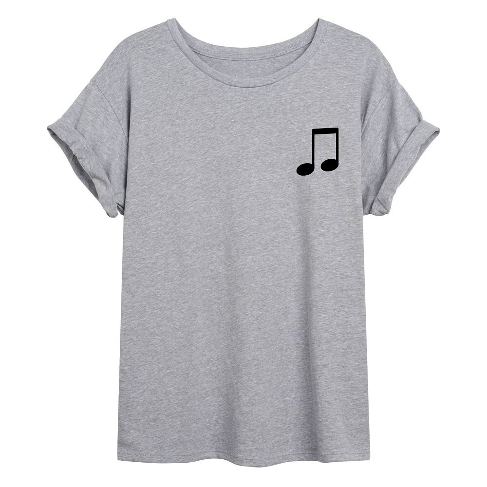 

Большая футболка с рисунком Music Note для детей Juniors Licensed Character, серый