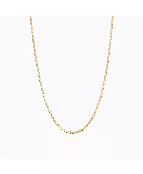 

Ожерелье из стерлингового серебра с позолотой 18 карат с плоской цепочкой «Клеопатра» Bearfruit Jewelry, gold