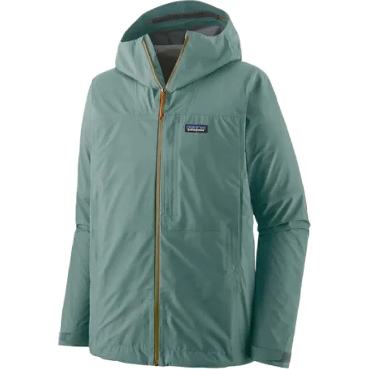Ветровка Patagonia Boulder Fork Rain Performance Jacket сине-зеленая