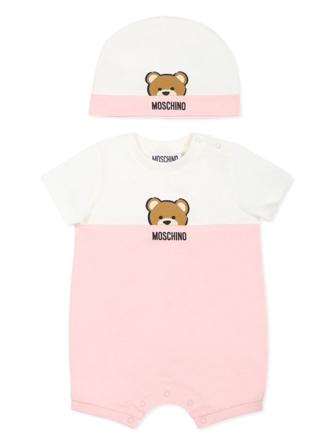 

Moschino Kids боди с логотипом, розовый