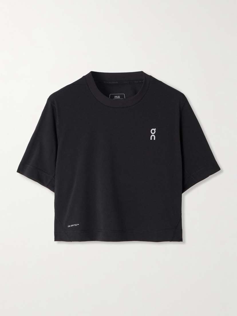 

Укороченная футболка Train из переработанного джерси On, черный