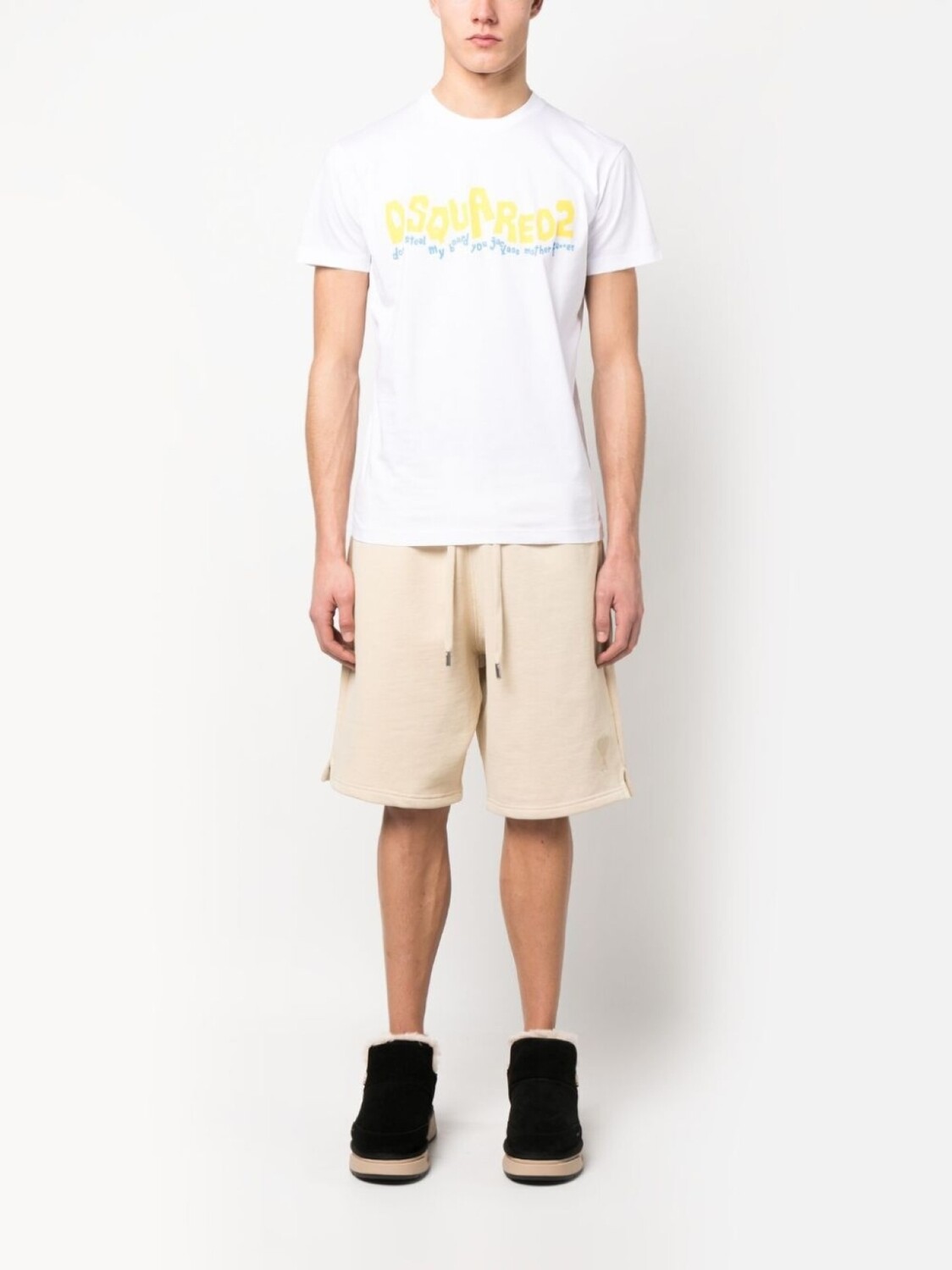 DSQUARED2 футболка с графичным принтом, белый — фото 2