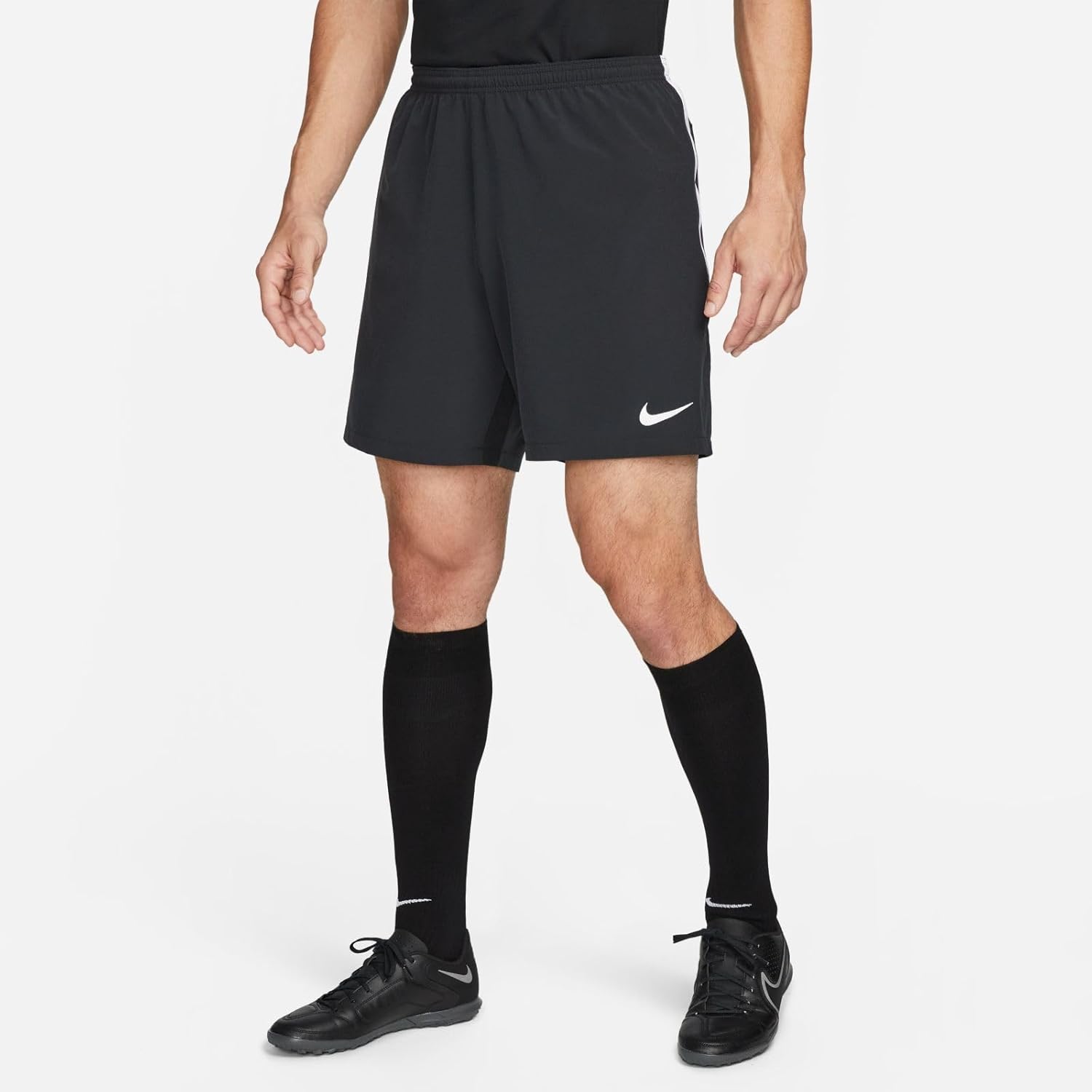 Мужские футбольные шорты Nike, Black / White / White — фото 2