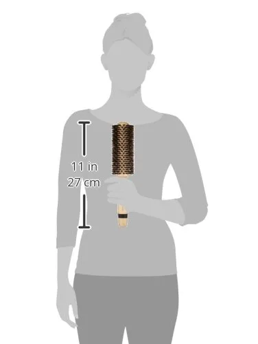 Круглая щетка ARROJO Medium Round для сушки и укладки, щетина из кабана для объема и гладкости, для длинных волос, Black — фото 3
