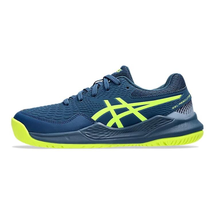 

Кроссовки детские Gel-Resolution 9 GS Low-top Eveblue/Techgreen/Iolite Asics, темно-синий