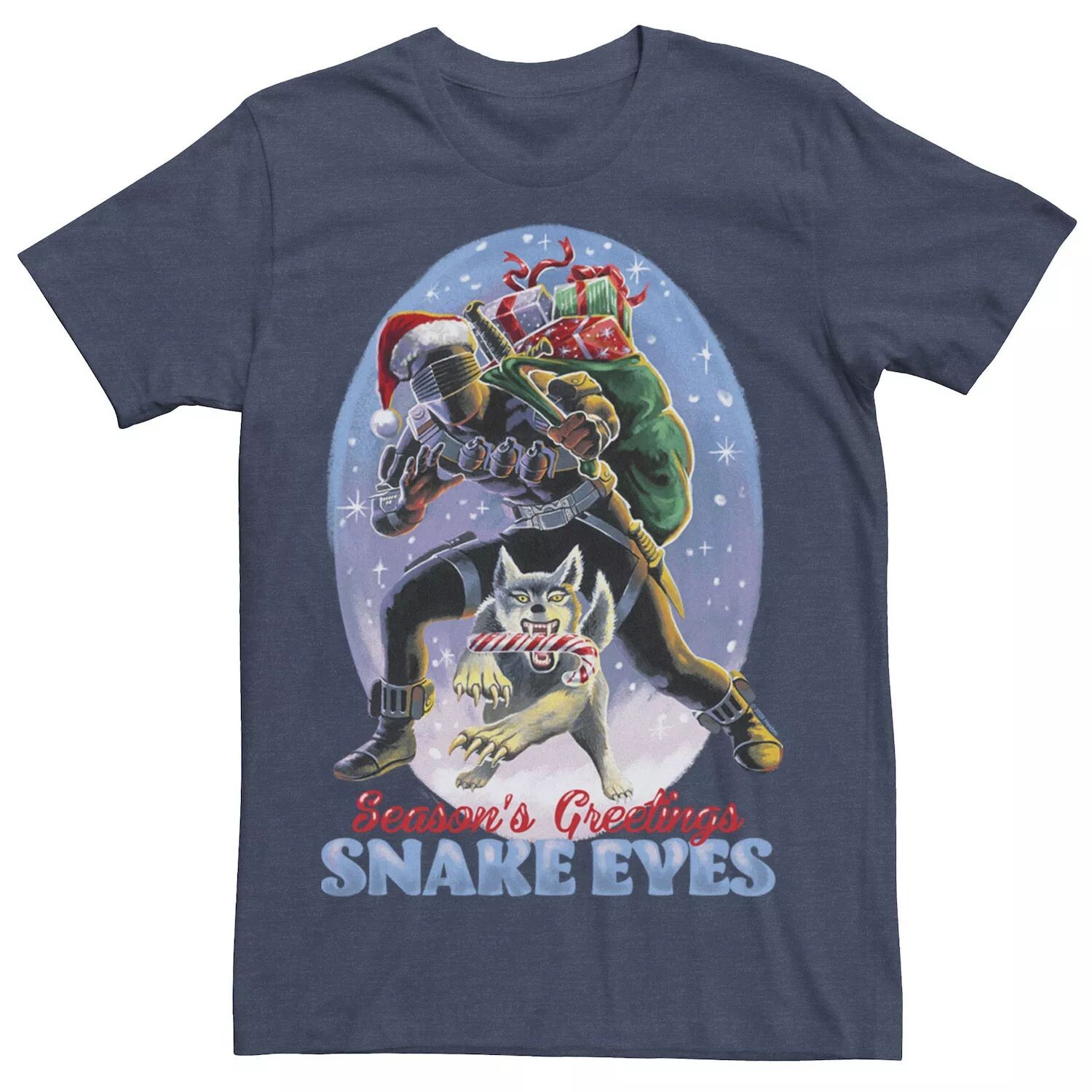 

Мужские костюмы G.I. Футболка Joe Christmas Snake Eyes Season's Greetings Licensed Character