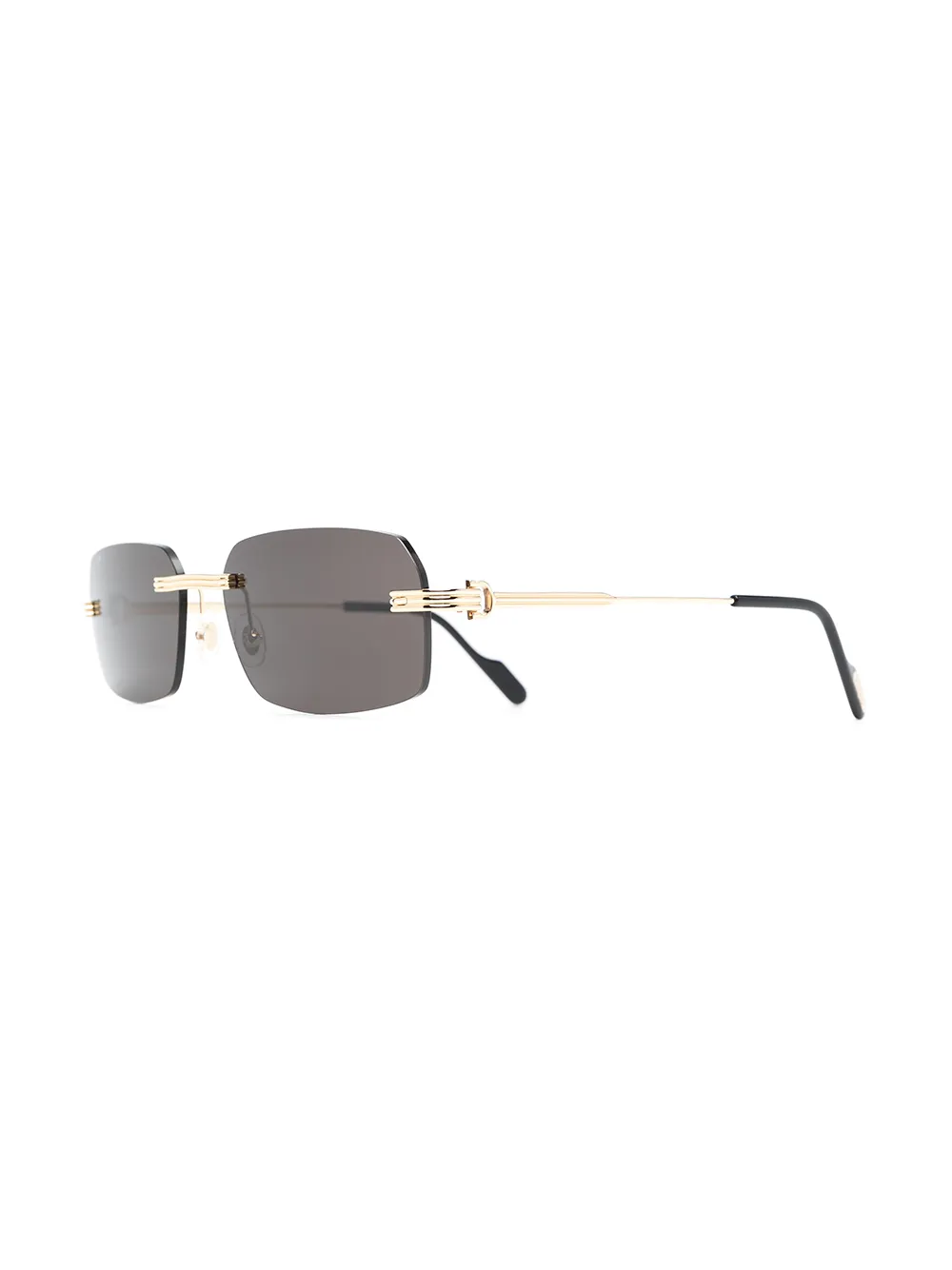 

Солнцезащитные очки в квадратной оправе Cartier Eyewear, золотой