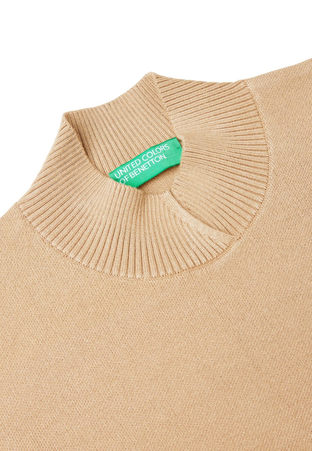 

Платье-джемпер MOCK TURTLENECK WITH FRONT SPLIT United Colors of Benetton, бежевый