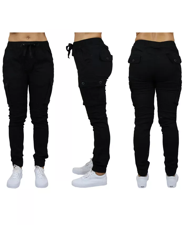 

Женские свободные брюки-карго из хлопкового эластичного твила Galaxy By Harvic, черный