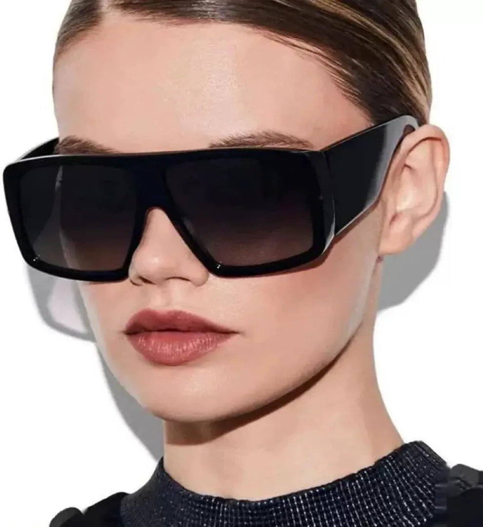 

Крупные солнцезащитные очки в большой оправе для женщин и мужчин, винтажные очки в стиле панк, популярные для активного отдыха и путешествий HHZZYVY, Black Black