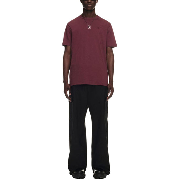 Футболка logo-embroidered cotton t-shirt 'burgundy' Off-White, бургундия — фото 2