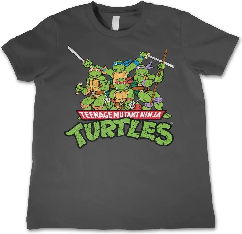 Футболка с принтом Teenage Mutant Ninja Turtles, серый