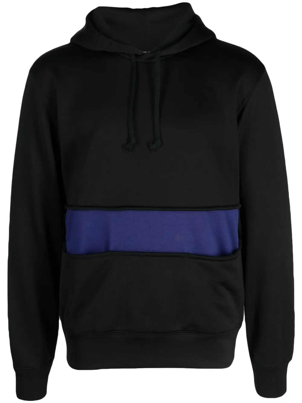 

Хлопковая толстовка с капюшоном и полосками Comme des Garçons Homme Deux, черный