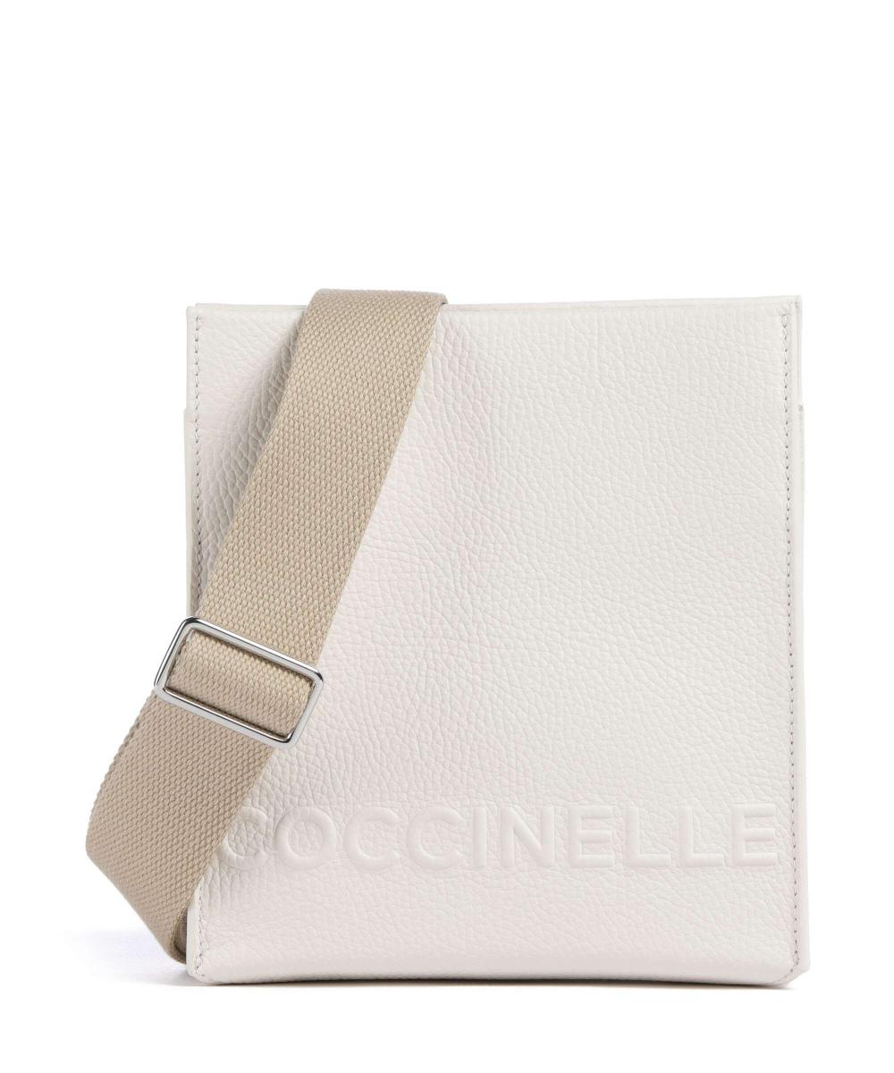 

Сумка Myrtha maxi с логотипом из зернистой кожи Coccinelle, белый