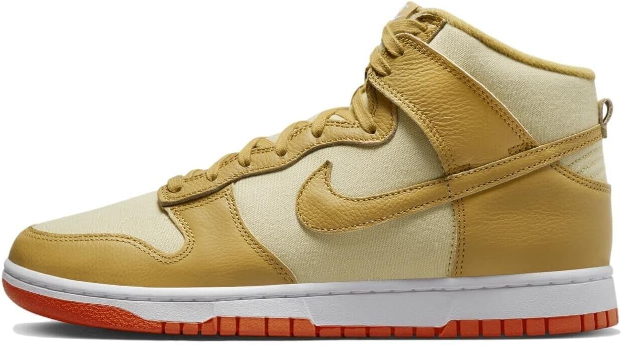 

Кроссовки Nike Dunk High Black White (2021), золотой