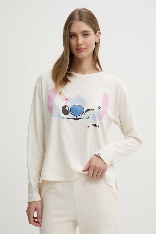 

Пижамная рубашка с длинным рукавом LILO&STITCH United Colors Of Benetton, бежевый