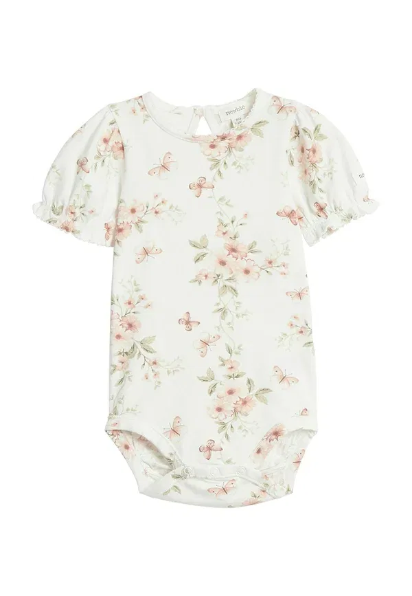 Боди Newbie Butterfly floral bodysuit, цвет нежно-белый — фото 2
