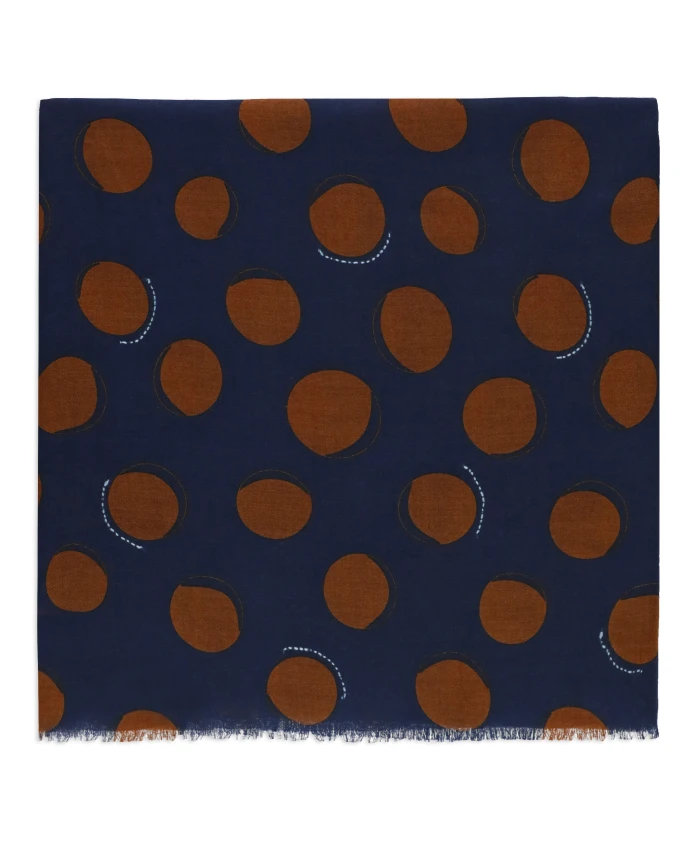 

Шерстяной шарф с контрастным узором Altea, синий