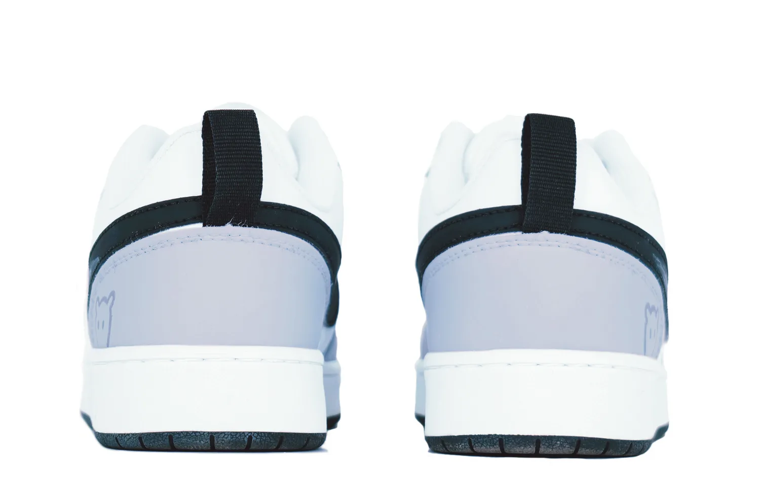 Nike Court Borough Low синтетические кожаные противоскользящие баланс лоу-топ детские скейтборд кроссовки розовые голубые подростковые — фото 4