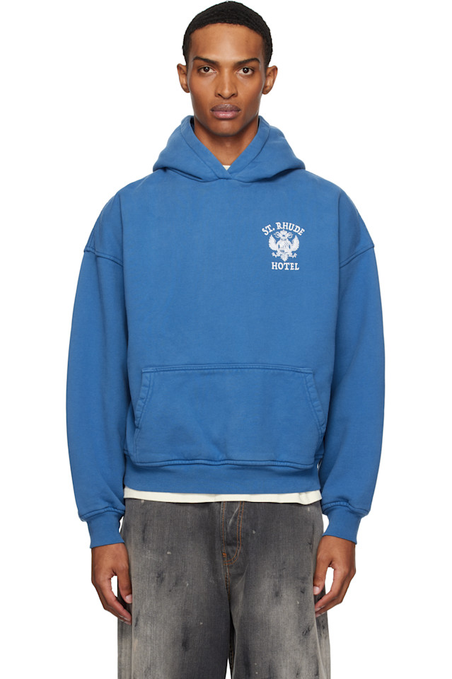 

Капюшон с принтом St. rhude' seal Rhude, синий