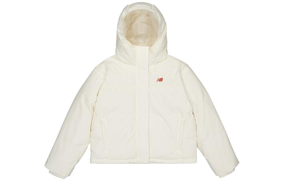 

Пуховик унисекс экрю New Balance, Белый, Пуховик унисекс экрю New Balance