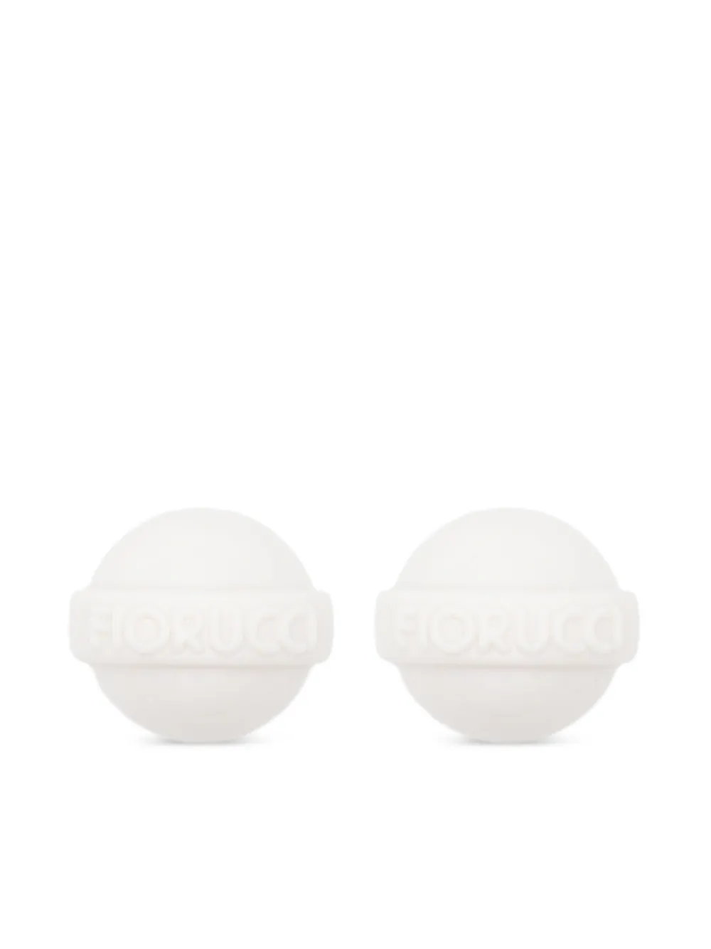 

Зажимная серьга с тиснением логотипа Fiorucci, белый