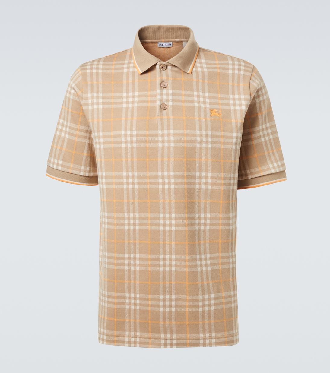 

Хлопковая поло в клетку Burberry, Broom Ip Check