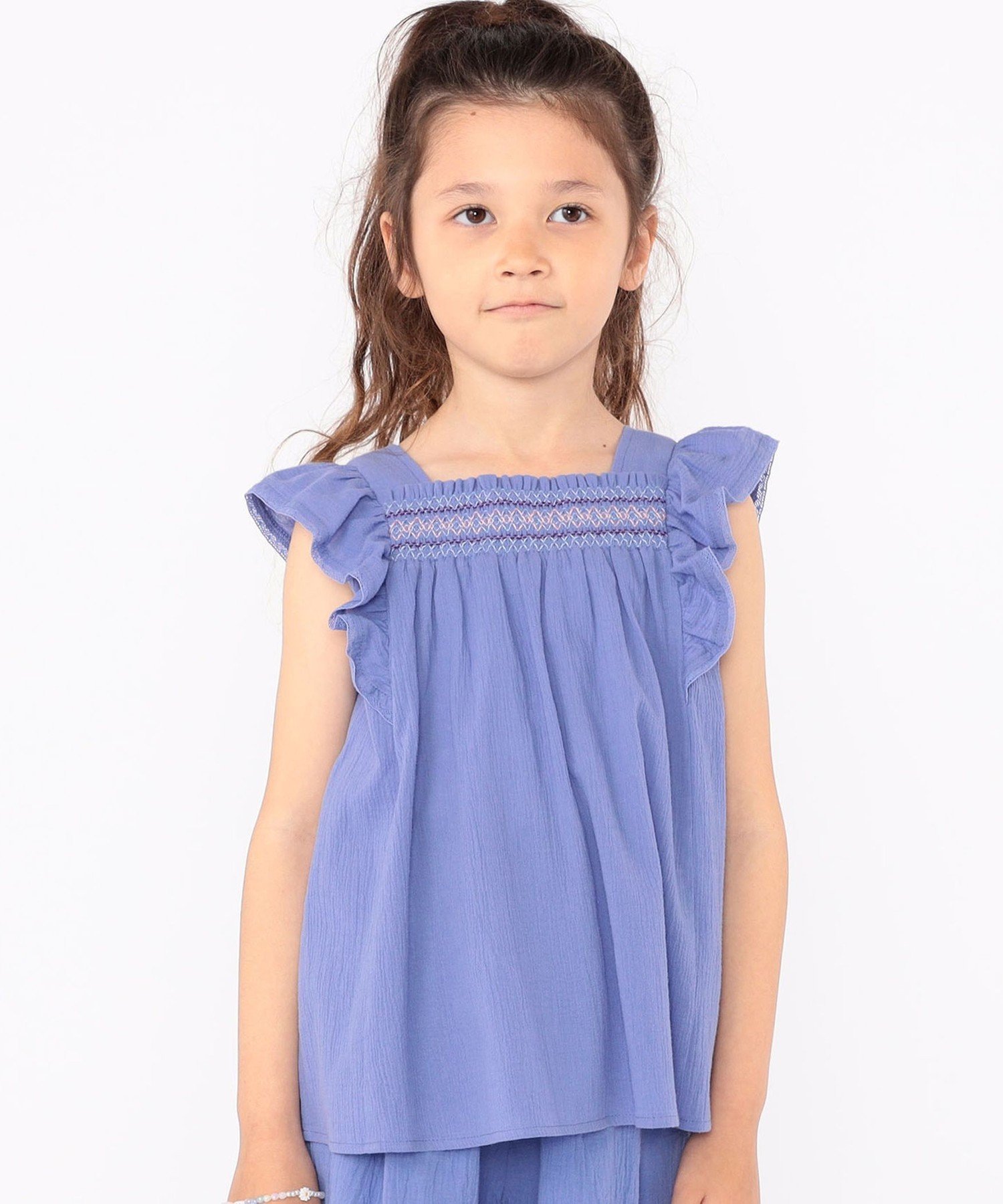 Детская модель: 100–130 см / Блузка с оборками и сборками SHIPS KIDS, Blue — фото 4