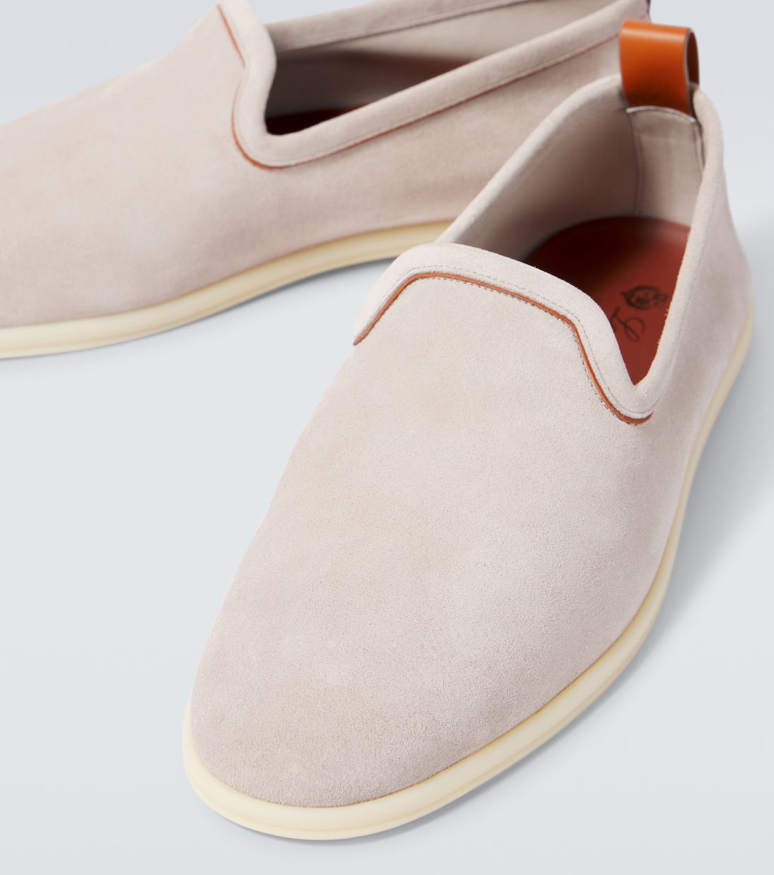 Венецианские лоферы Walk из замши Loro Piana, бежевый — фото 3