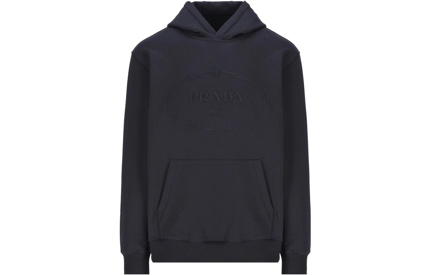 

Худи мужская Prada Drawstring с карманом, черный