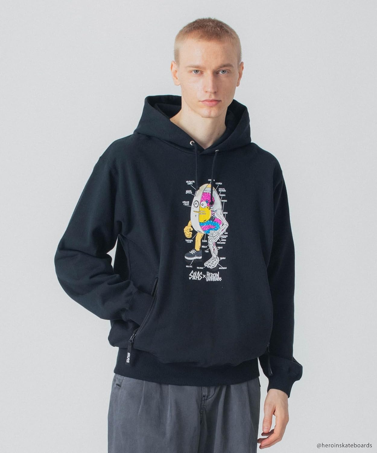 

Толстовка с капюшоном Cyrus Heroin Hodie, мужская Silas, черный