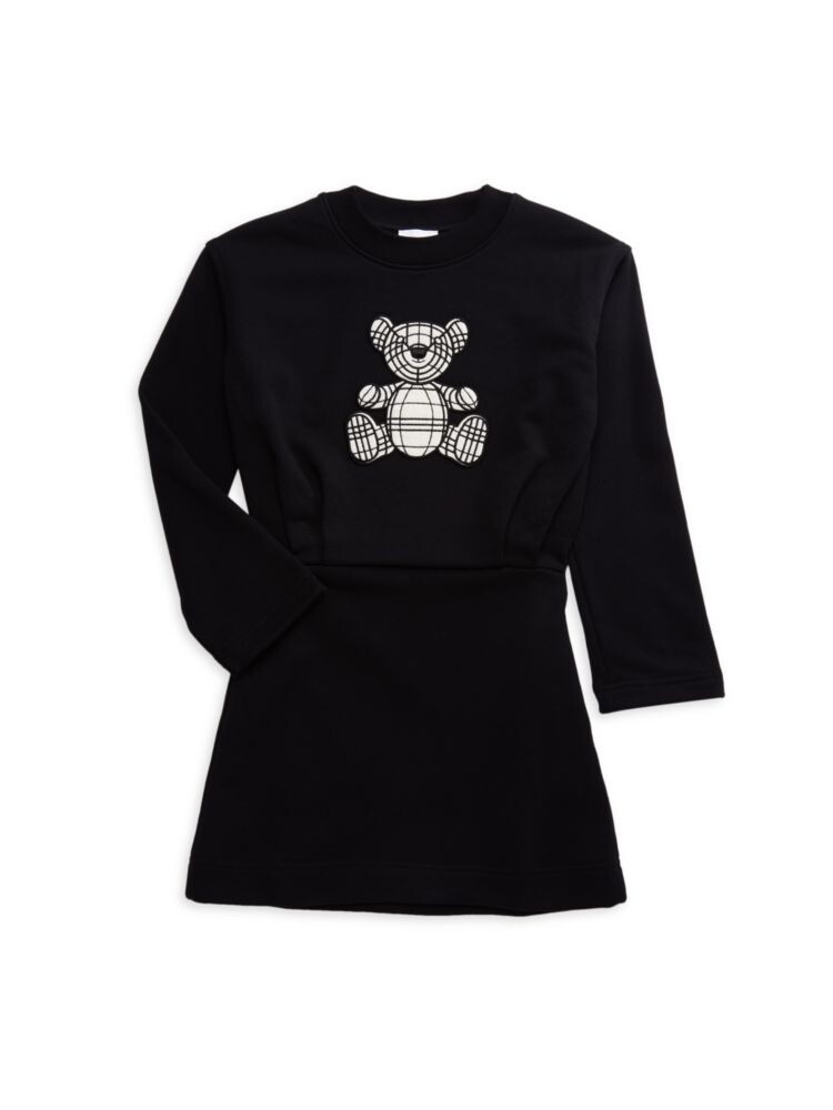 

Платье А-силуэта с графическим рисунком для девочек Burberry, черный