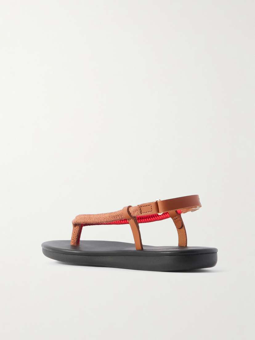 Сандалии Zoi с кожаной отделкой и плетеным шнуром Ancient Greek Sandals, красный — фото 3