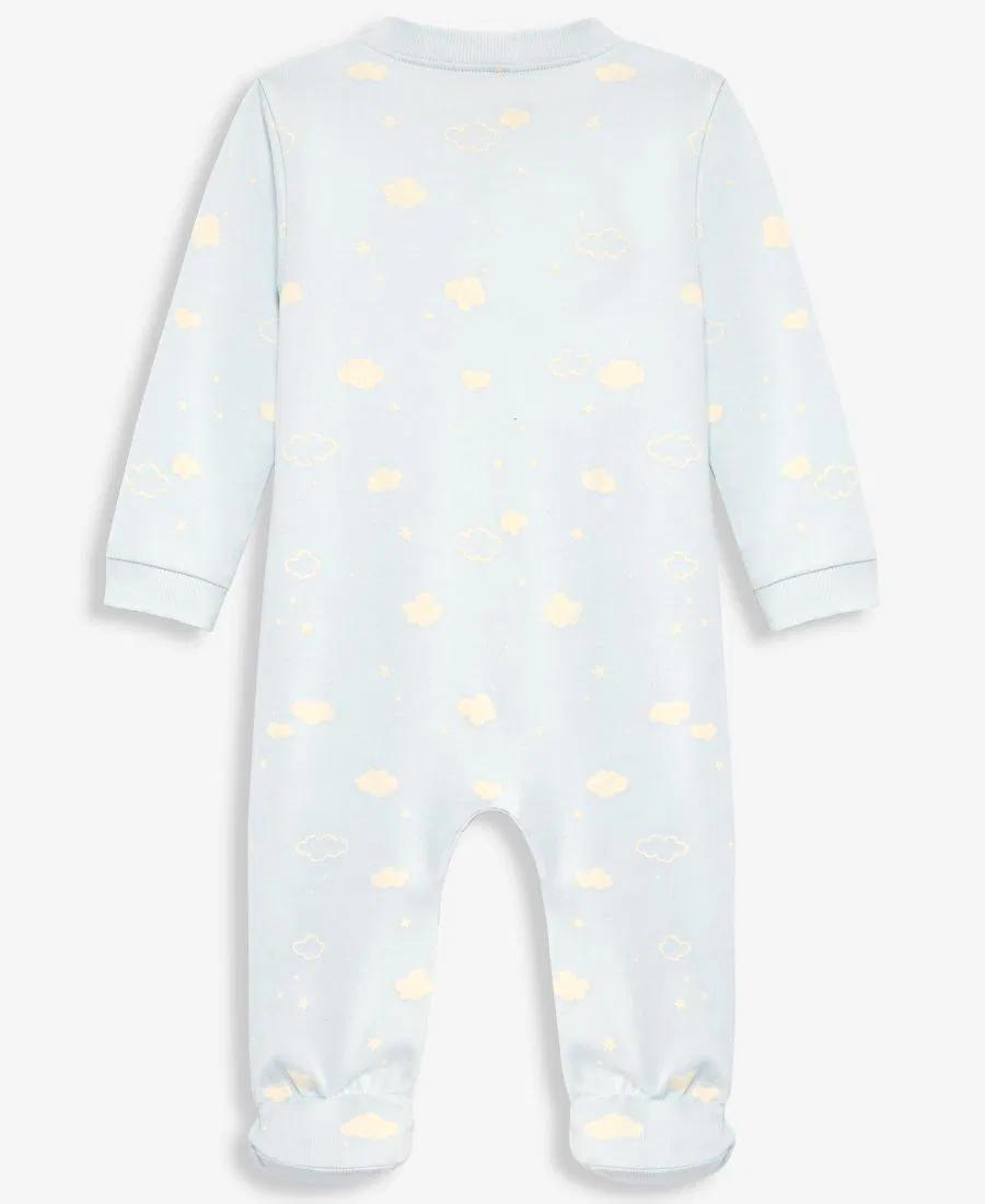 Детский комбинезон Everyday Baby Essentials для мальчиков с принтом «Облачные облака» и двусторонней молнией First Impressions, синий — фото 3