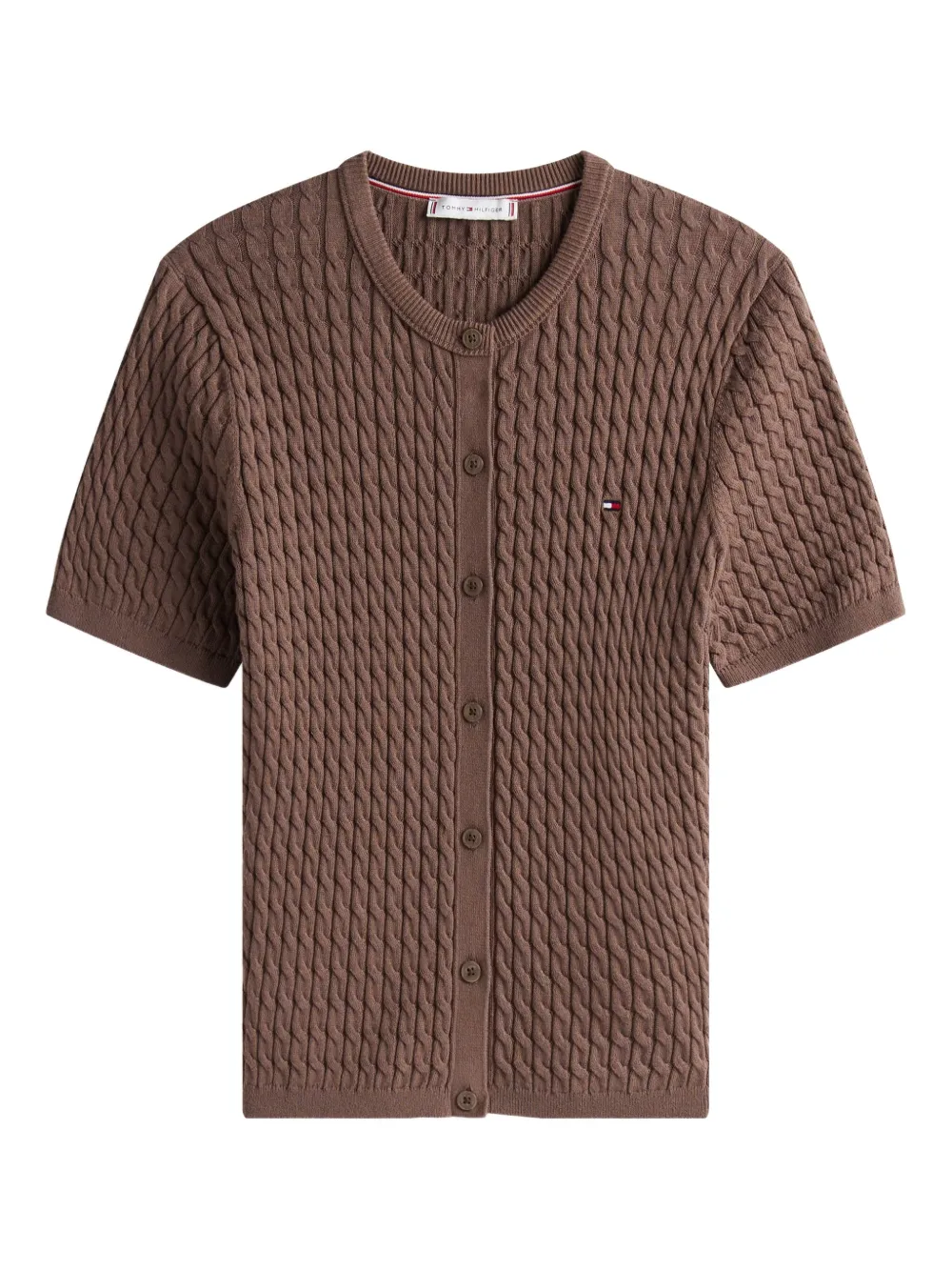 

Кардиган фактурной вязки Tommy Hilfiger, коричневый