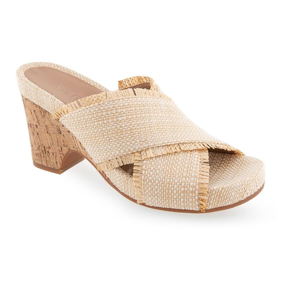 

Женские босоножки на танкетке Aerosoles Madina, цвет Sand Raffia