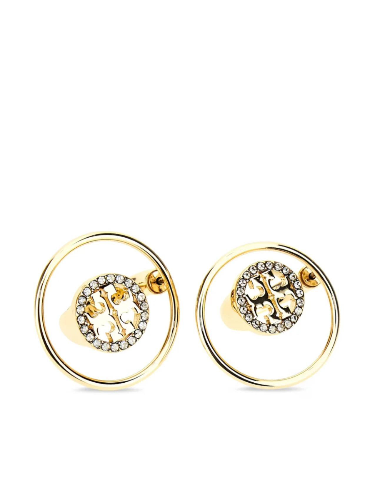 

Серьги, украшенные кристаллами Tory Burch, золотой